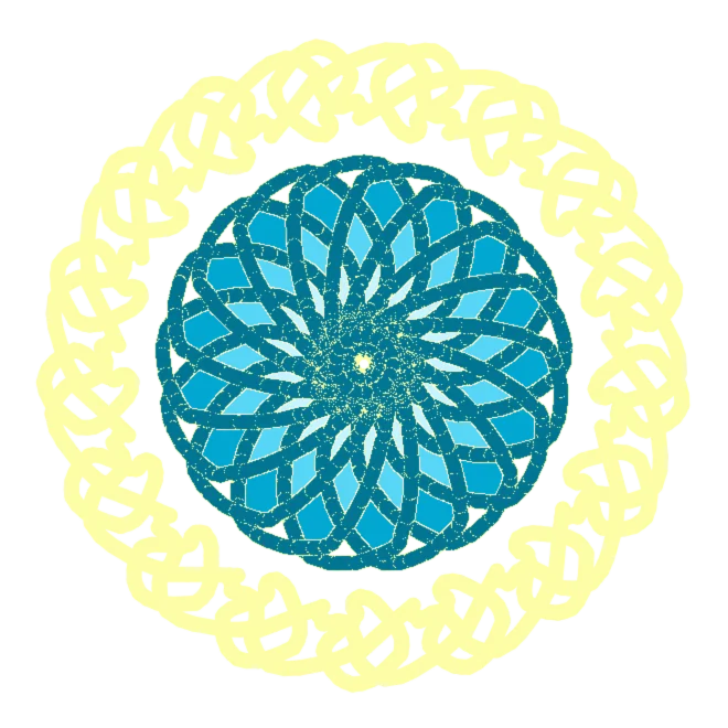 Celtic Sea teal and blue intricate mandala design ready-to-print from Mandalafy