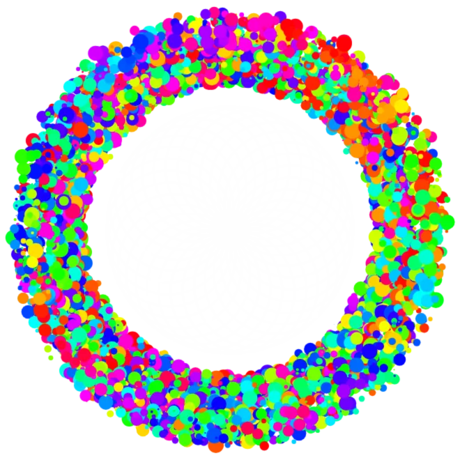 Confetti Ring colorful festive dot pattern created with the Mandalafy online mandala maker