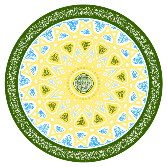 Digital Wildflower colorful floral mandala designed on our free digital canvas