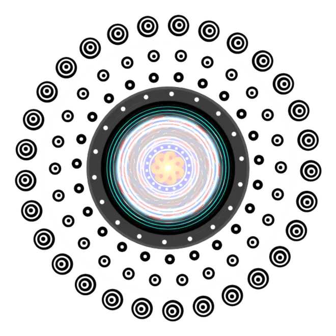 Hypnotic Target Circles concentric ring optical art designed by Mandalafy for custom printing