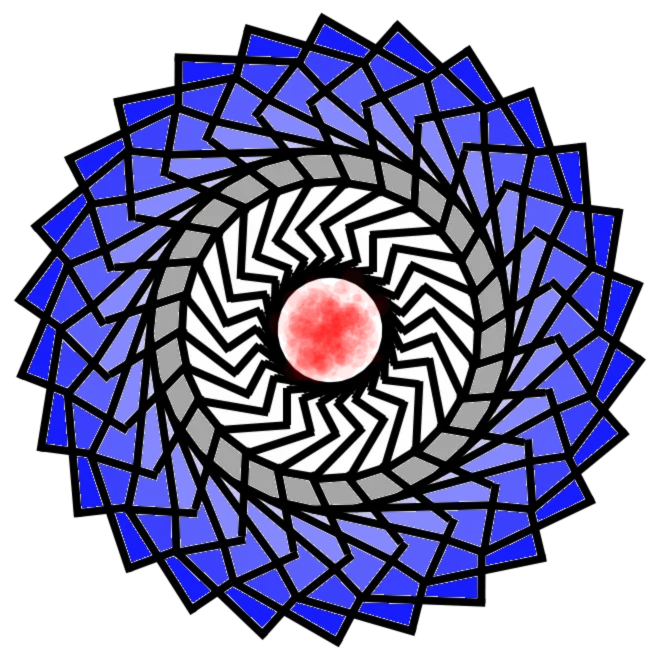 Optical Saw sharp edge visually interesting mandala made using Mandalafy interactive drawing tool